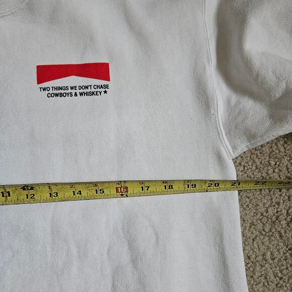Unisex graphic crew oversized cowboy & whiskey white Small - Picture 5 of 6
